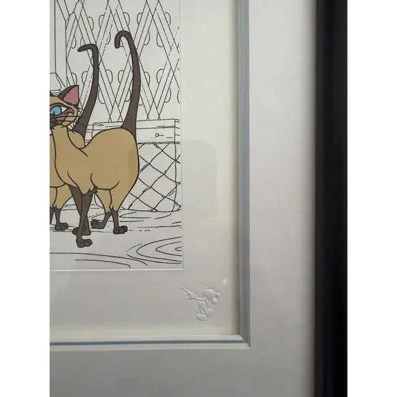Super-duper RARE. “Lady and the Tramp” serigraph w/cert.
